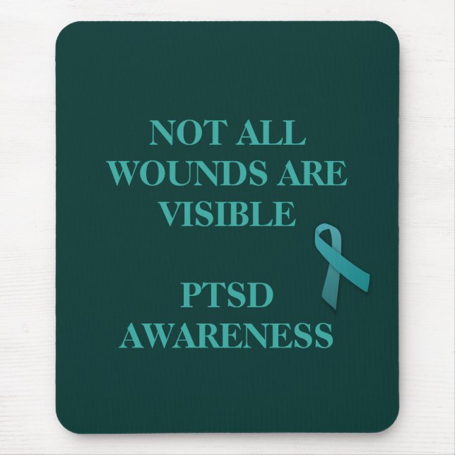 June is PTSD Awareness Month  T-Shirt Mouse Pad (Front)