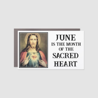 June is the month of the Sacred Heart Car Magnet