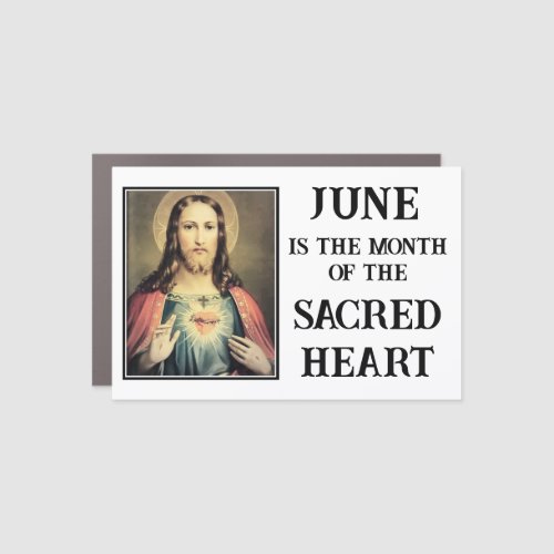 June is the month of the Sacred Heart Classic Art  Car Magnet