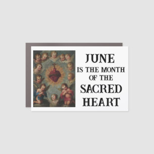 June is the month of the Sacred Heart Classic Art Car Magnet