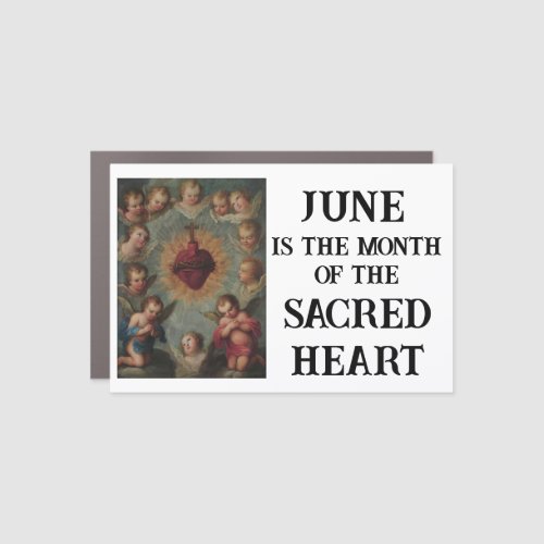 June is the month of the Sacred Heart Classic Art Car Magnet