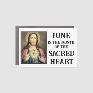 June is the month of the Sacred Heart Classic Art Car Magnet