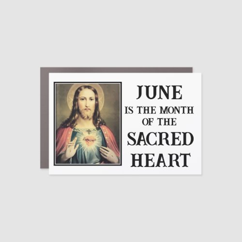 June is the month of the Sacred Heart Classic Art  Car Magnet