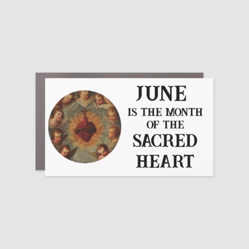 June is the month of the Sacred Heart Classic Art Car Magnet