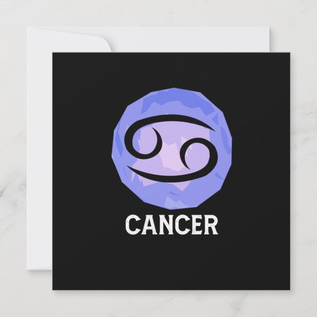 June July Horoscope Zodiac Sign Cancer Invitation (Front)