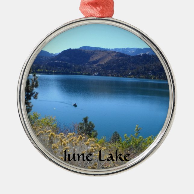 June Lake, California Metal Ornament (Front)
