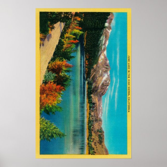 June Lake in the High SierraMono County, CA Poster (Front)
