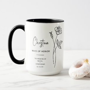 June Maid of Honor Rose Birth Flower Mug