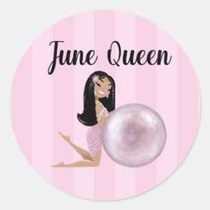 June Queen Classic Round Sticker