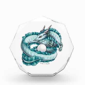 June’s Birthstone Dragon: Pearl Acrylic Award by critterwings at Zazzle