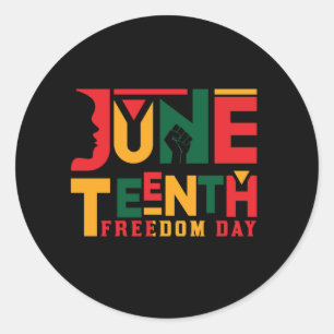 june_teenth_freedom_day_01 classic round sticker