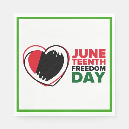 June Teenth Freedom Day Napkins