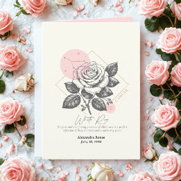 June to July Birth Flower Custom Birthday Card