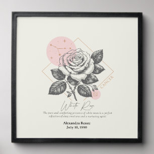 June to July Birth Flower Custom Birthday Peel And Stick Photo Tile