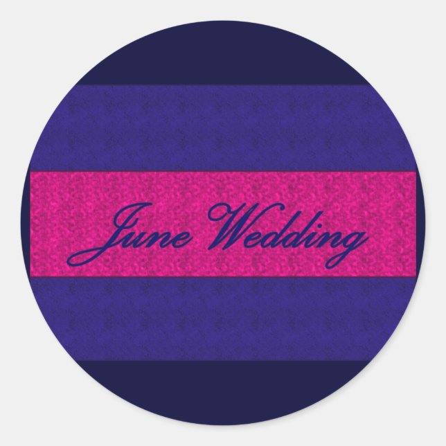 "June Wedding" Elegant Sticker (Front)