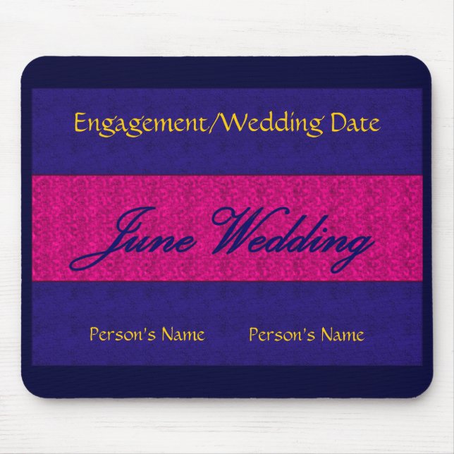 "June Wedding" Mousepad -Customizable - Customized (Front)