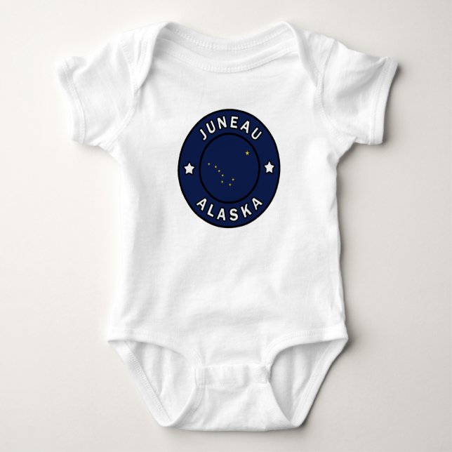 Juneau Alaska Baby Bodysuit (Front)