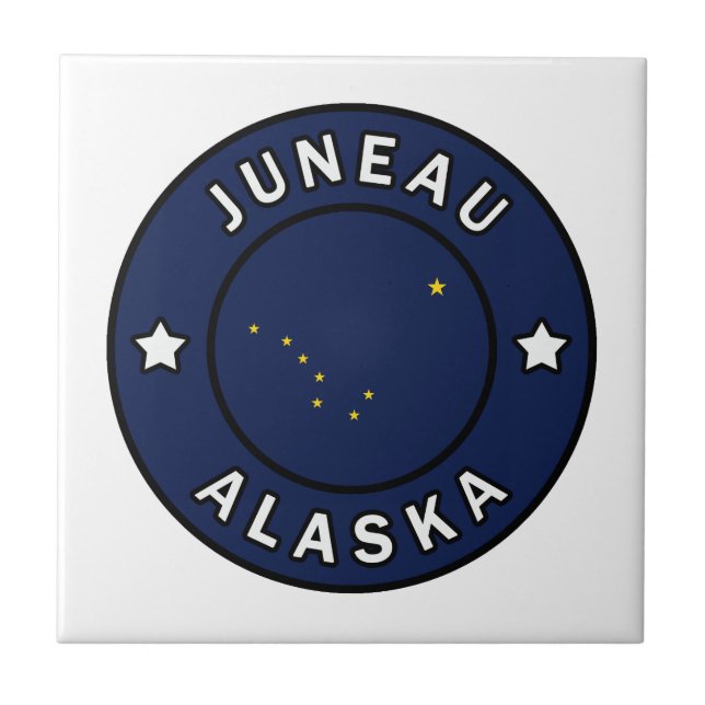Juneau Alaska Ceramic Tile (Front)