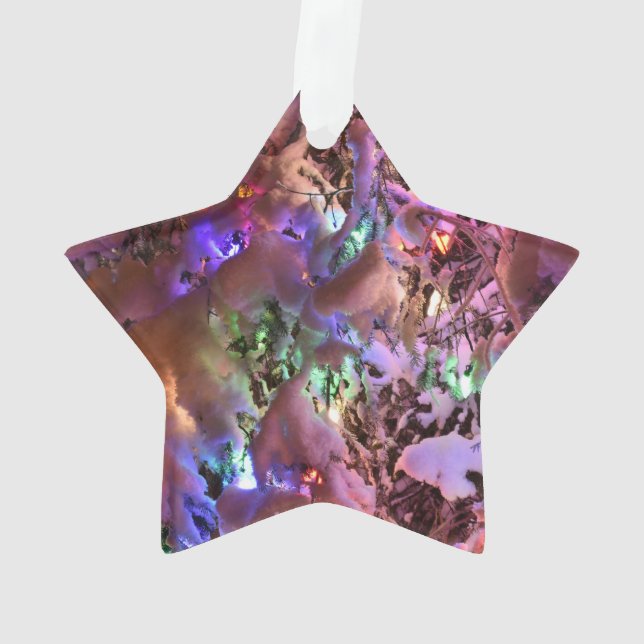 Juneau Alaska Christmas tree Ornament (Back)