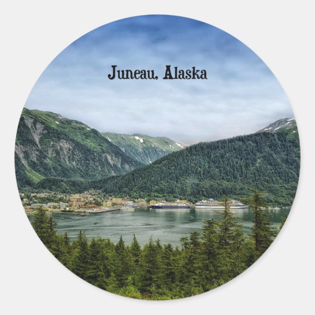 Juneau, Alaska Classic Round Sticker (Front)
