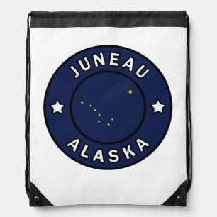Juneau Alaska Drawstring Bag