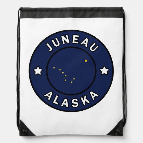 Juneau Alaska Drawstring Bag