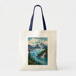Juneau Alaska Illustration Travel Art Vintage Tote Bag