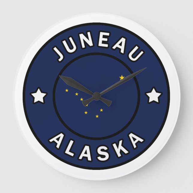 Juneau Alaska Large Clock (Front)