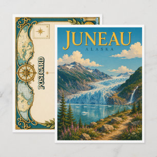 Juneau Alaska Mendenhall Glacier GeoSaga Postcard