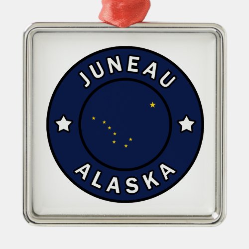 Juneau Alaska Metal Ornament