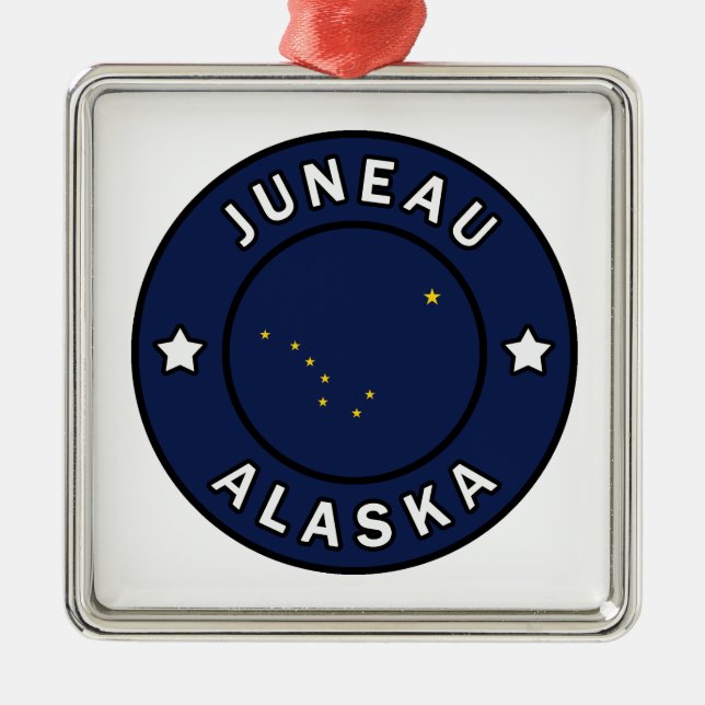 Juneau Alaska Metal Ornament (Front)