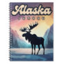 Juneau Alaska Moose Aurora Northern Lights Nature  Notebook