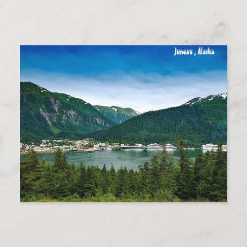 Juneau Alaska Mountain Scene   Postcard
