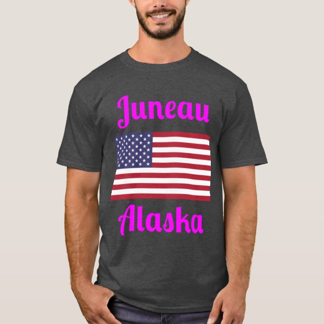 Juneau Alaska Stylish Prints T-Shirt (Front)