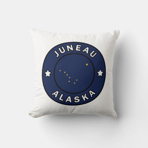 Juneau Alaska Throw Pillow