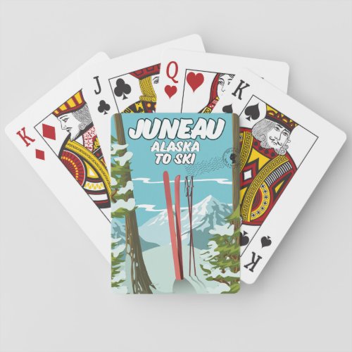 Juneau Alaska To Ski Poker Cards