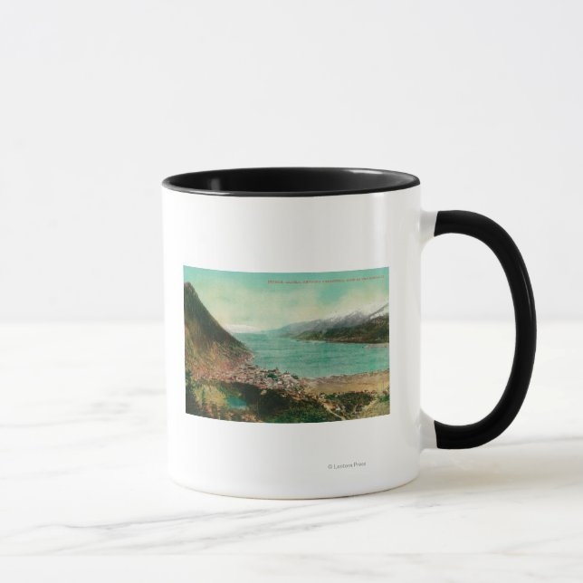 Juneau, Alaska Town View with Treadwell Mine in Mug (Right)