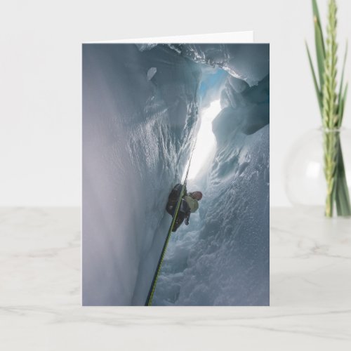 Juneau Icefield Crevasse Blank Inside Card