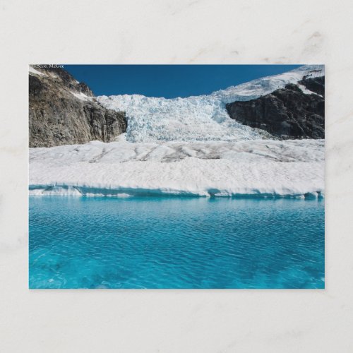 Juneau Icefield Icefall and super glacial lake Postcard