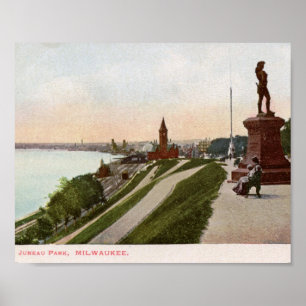 Juneau Park, Milwaukee, Wisconsin Vintage Poster