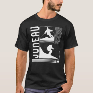 Juneau Skiing Skier Winter Snowboard Snowboarder T-Shirt