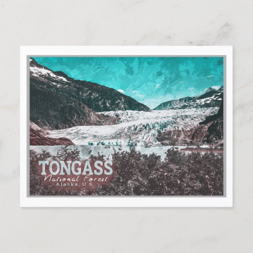 JUNEAU _ TONGASS _ MENDENHALL GLACIER _ ALASKA US POSTCARD