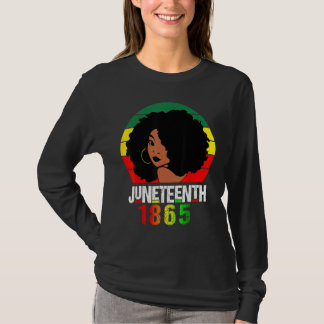 Junenth 1865 Celebrate Freedom Celebrating Black W T-Shirt