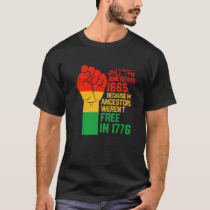 Junenth 1865 My Ancestors Free Black African Pride T-Shirt