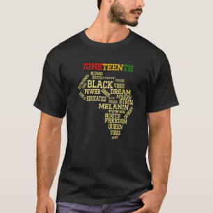 Junenth Afro Words African American Freedom Since T-Shirt