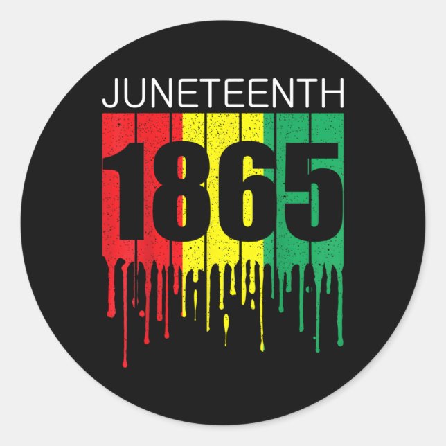 Junenth Because My Ancestor Weren'T Free Afro Blac Classic Round Sticker (Front)