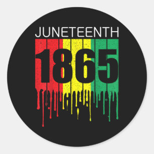 Junenth Because My Ancestor Weren'T Free Afro Blac Classic Round Sticker