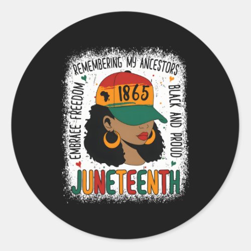 Junenth Black 2023 Bleached 1865 Classic Round Sticker