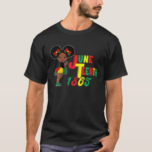 Junenth Celebrating 1865 Cute Black Girls Kids T-Shirt