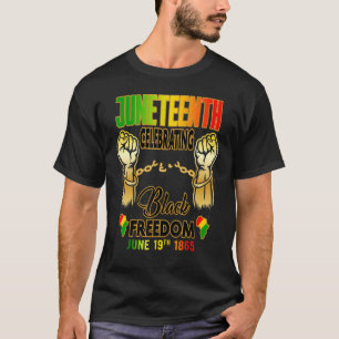 Junenth Celebrating Black Freedom Jun 19 1865 Flag T-Shirt